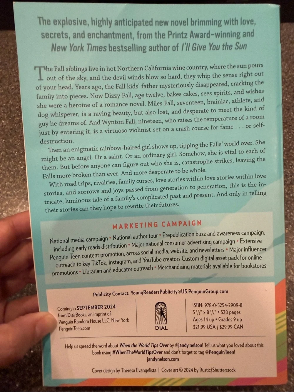 Jandy Nelson When the World Tips Over - Colorful Paperback Book